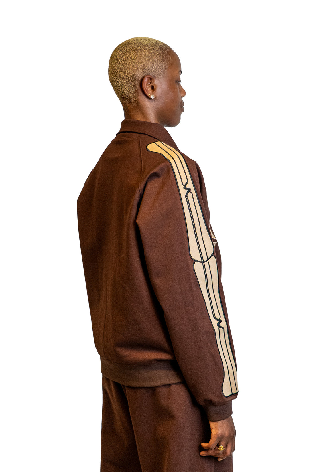 Racer Track Jacket side view – New Offsprings Amsterdam streetwear jacket