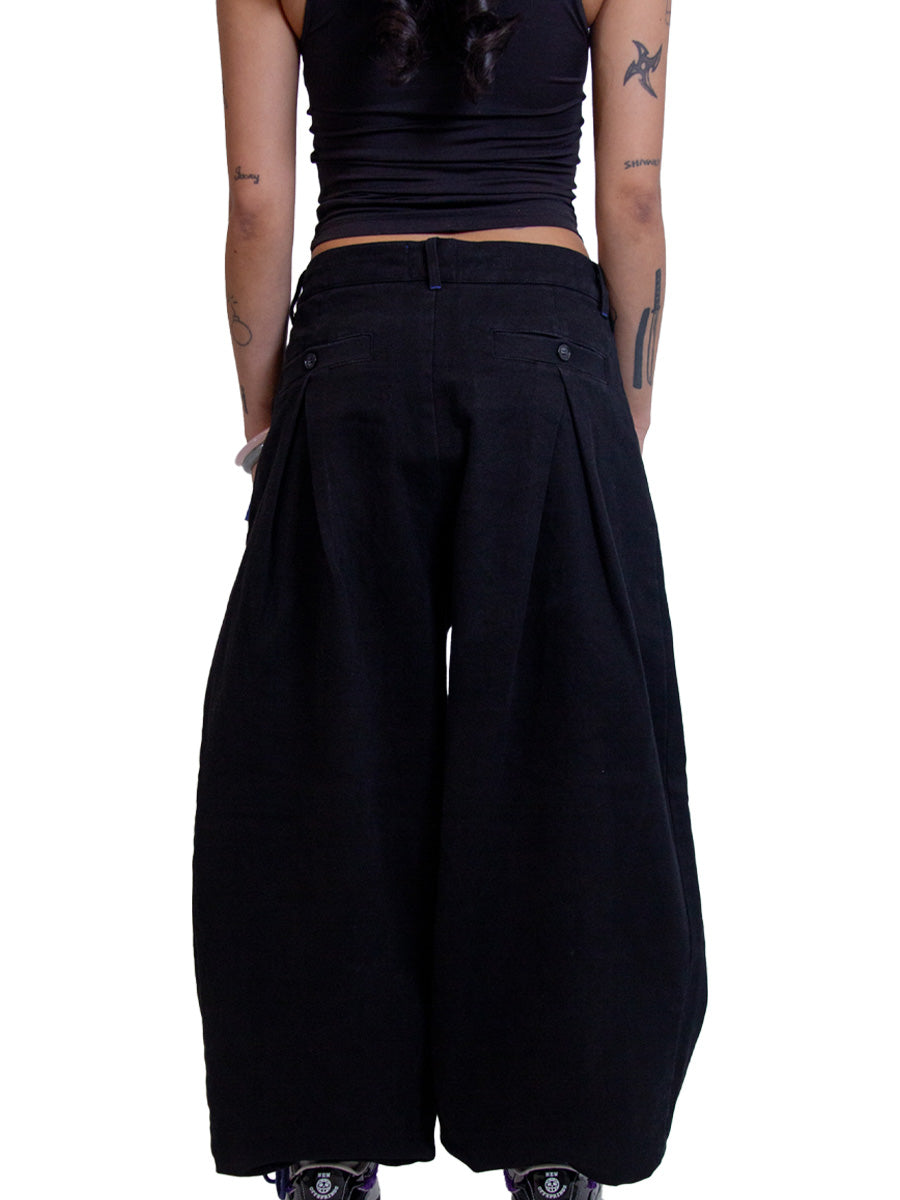 PLEATED WORKER PANTS