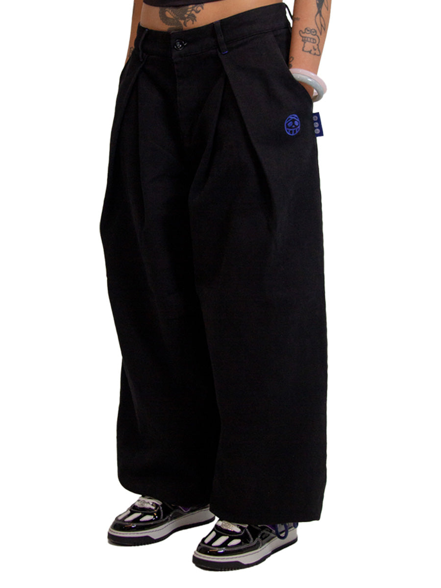 PLEATED WORKER PANTS