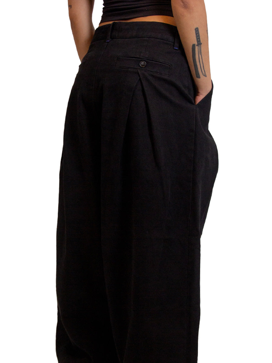 PLEATED WORKER PANTS